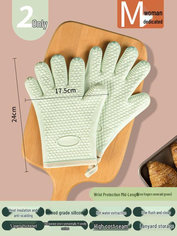 ZISIZ Silicone Heat-Resistant Oven Mitt