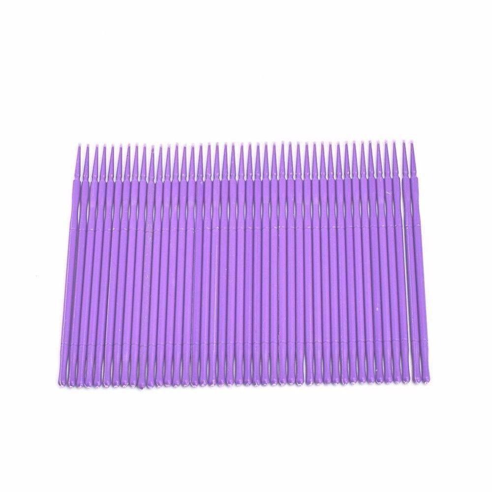 100 buc 10 cm 3,9 inchi Micro perie extensie de unică folosință stick de machiaj aplicator gene perie tampon de bumbac MYY
