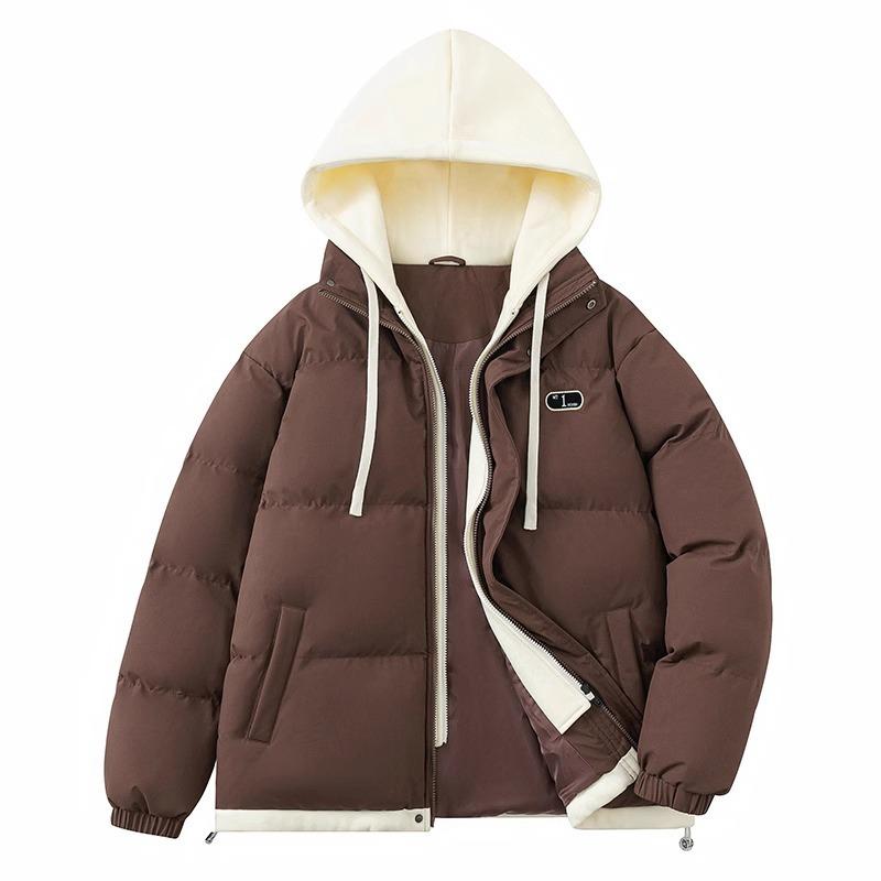 

Американская мужская зимняя новая модная брендовая утолщенная холодостойкая хлопковая куртка-пуховик из хлопка с капюшоном, имитирующая двухпредметный костюм 3XL