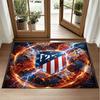 Atletico Madrid Design Crystal Velvet Rug Soft Decorative Mat for Bedroom Entrance