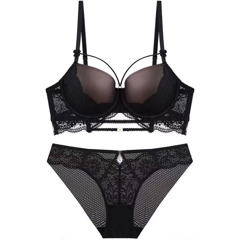 French underwear sexy small breasts show big gathering anti-sagging bra birth year red lace bra cover