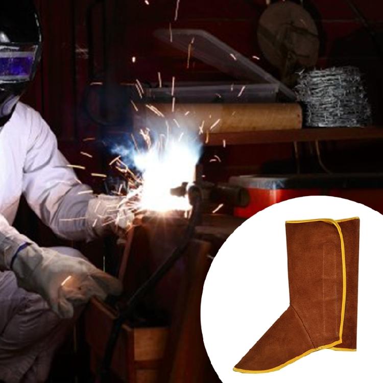 Professional Welding Foot Covers Heat Resistant Leather Welding Spats Welding Shoe Protectors For Industrial Work Use