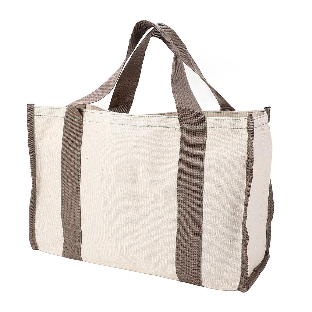 Portable Tool Storage Bag Large Capacity Wide Mouth Canvas Hardware Parts Organizer for Carpenter El