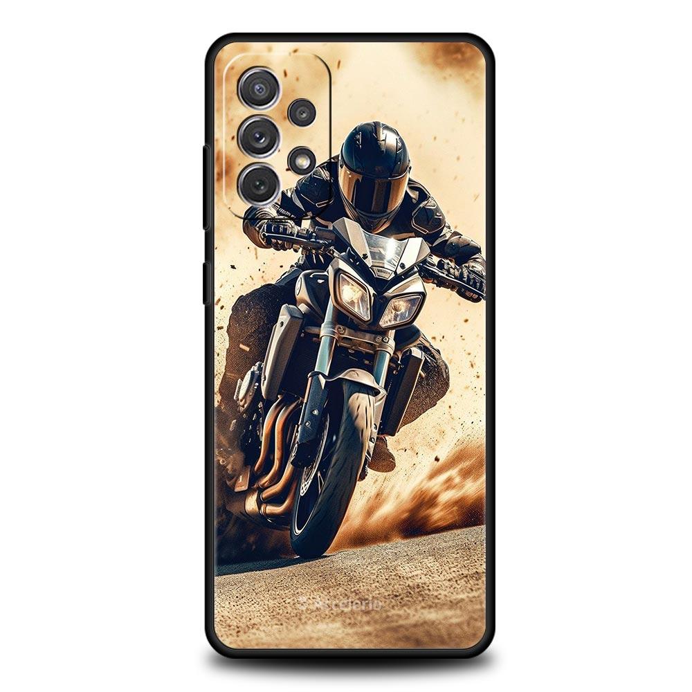 Moto Cross Motorcycle Sports Case for Samsung A51 A71 A21S A12 A11 A15 A25 A31 A41 A23 A33 A53 A73 A05S A13 5G A35 A55 Cover