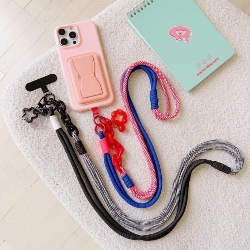 Y2k Korea Cute Star Bell Nylon Diagonal Span Rope Mobile Phone Anti-lost Thickened Halter Chain Outdoor Phone Long Lanyard Chain