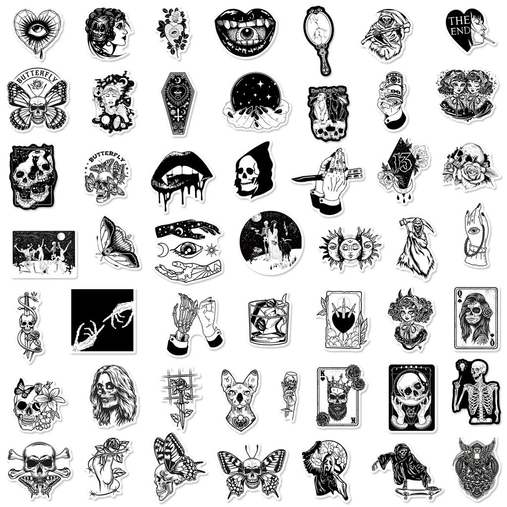 50PCS Gothic Stickers,Waterproof And Colorproof Stickers, Laptop, Water Bottle, Phone Case.Very Individual