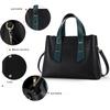 Aidrani New fashionable women's handbag, made of cowhide material with color blocking design, black official bag