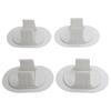 4-Piece Washing Machine Drain Wall Fixer For 3-3.8cm Diameter Hose. Suitable For Most Washing Machines.