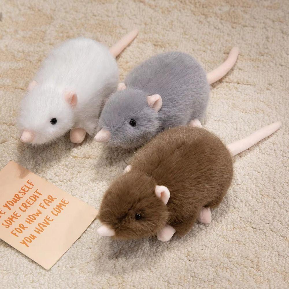 Sleep Pillow Simulation Mouse Plush Mascot Peluche Stuffed Rat Mouse Plushie Doll Birthday Gift
