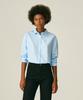Lady Volume Spread Collar Cotton Shirt_Light Blue