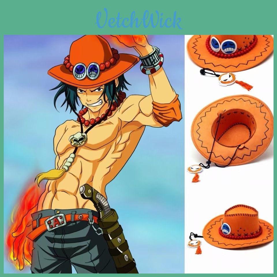 Embroidered One Piece Portagas D Ace Fisherman Hat For Parent-child Bonding