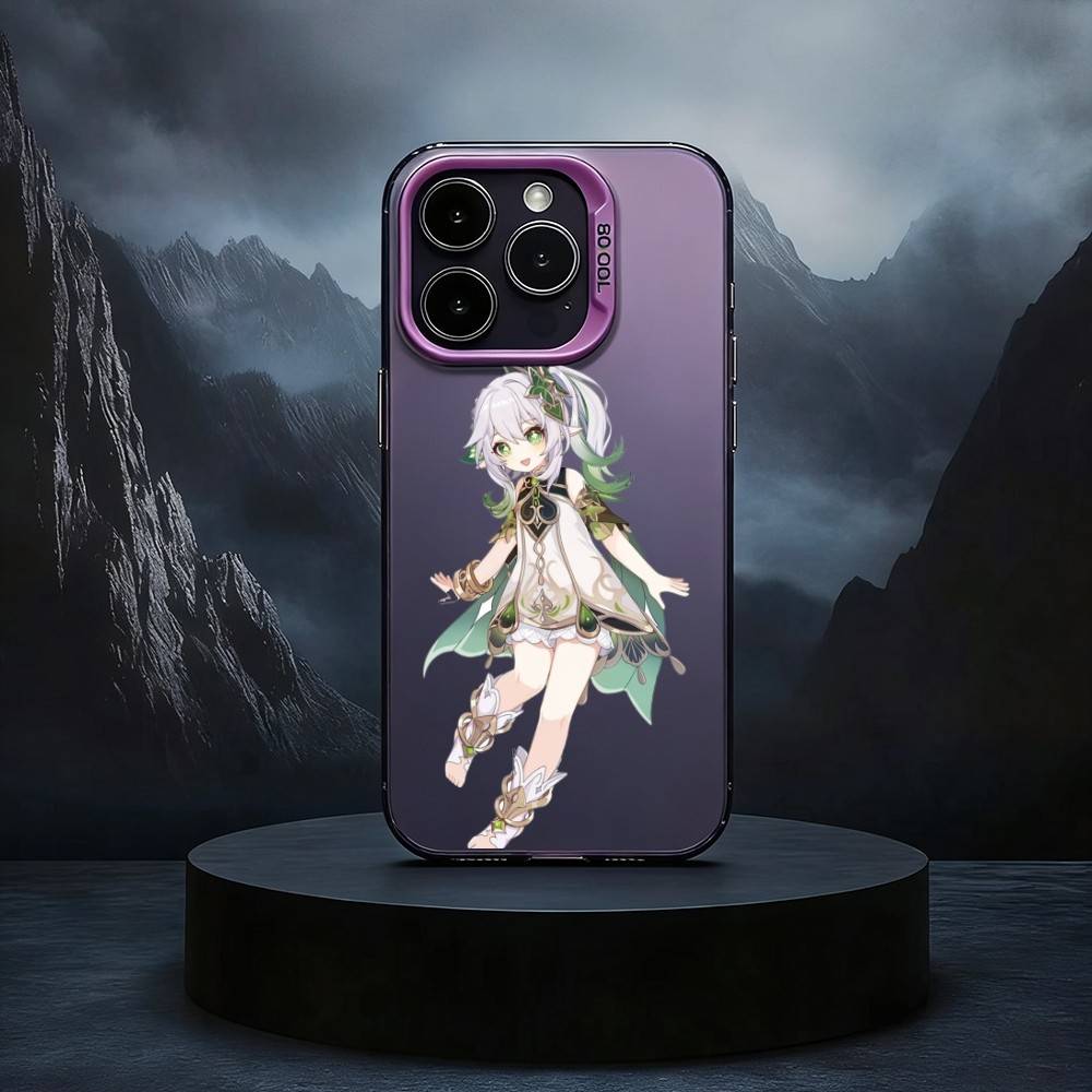 

N-Nahida Genshin Impact Black Candy silver phone case Phone Case For iPhone17,16,15,14,13,12,11 Plus,Pro Max iPhone13PROMAX
