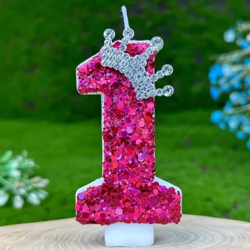 

Birthday Number Candles Cake Decoration Chinese New Year Celebration Birthday Candles Rose Red Crowns Wedding Gifts Boys Girls