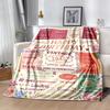 Vintage Birthday Celebration Blanket Soft Warm Cozy Perfect for Seaside Picnics Sofa All-Season Use Stylish Decor