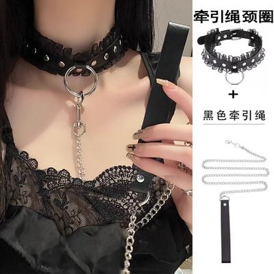 Krajkový límec Vodítko Řetízkovaná klíční kost Choker Náhrdelník Dámský kroužek na krk Řemínek na krk Řetízek na krk Cos Doplňky na krk