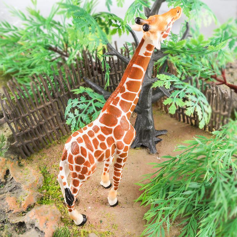 Oenux Zoo Afrika Wildtier Giraffe Simulationsmodell Actionfiguren PVC Pädagogisch Niedliches Spielzeug für Kinder