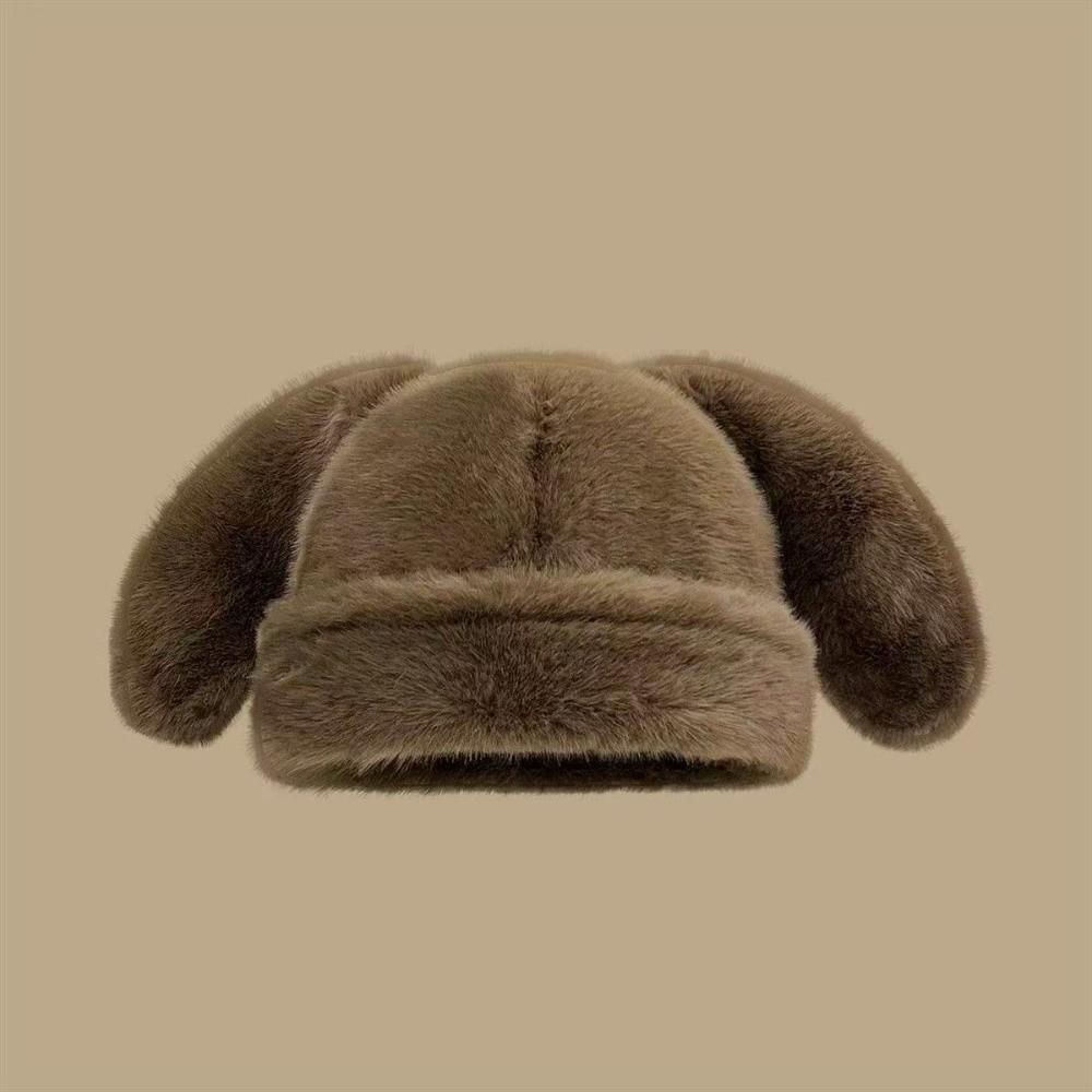 Ear Protection Rabbit Ear Hat Cute Rabbit Ear Bucket Hat Warm Fur Winter Hat Winter