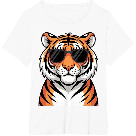 Tiger Costume for Men Women Boys Zoo Tiger Print Tiger Lover T-Shirt