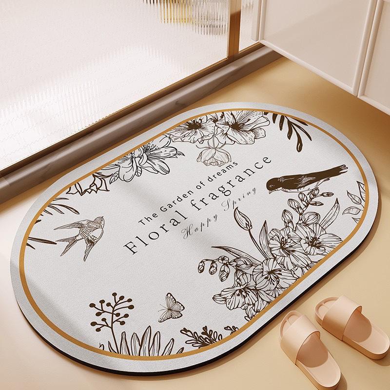 Diatomaceous Earth Non-Slip Bathroom Mat – Water Absorbent & Quick-Drying