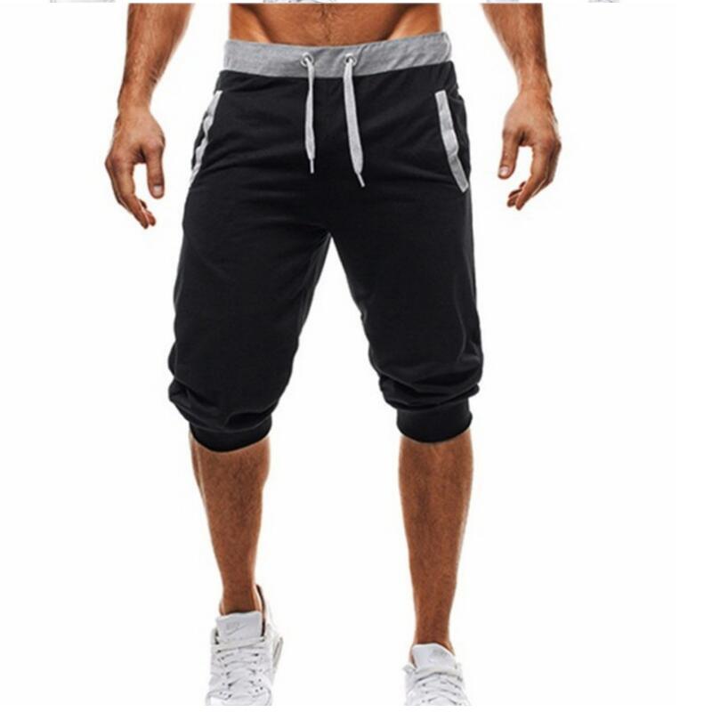 Summer Men's Beach Pants Casual Shorts Capri Sweatpants