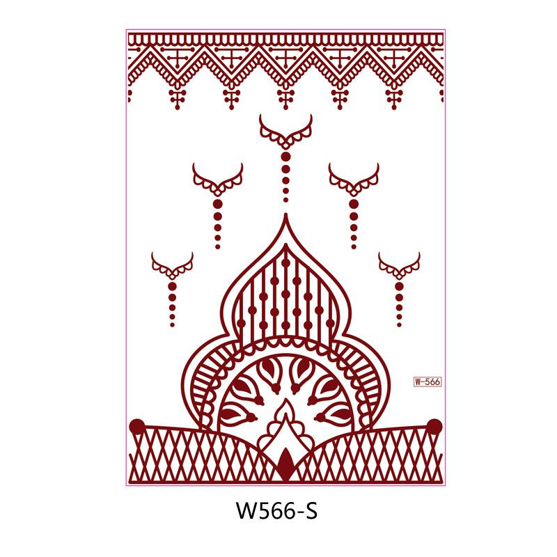 Beauty Sticker Vermilion Lace Tattoo Sticker Waterproof Tattoo Sticker
