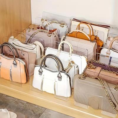 Aufbewahrung für Handtaschen für Schrank Handtaschen-Aufbewahrungsregal Vitrine Handtaschen Bücher Trennwand Organizer Luxus-Taschen Aufbewahrungshalter