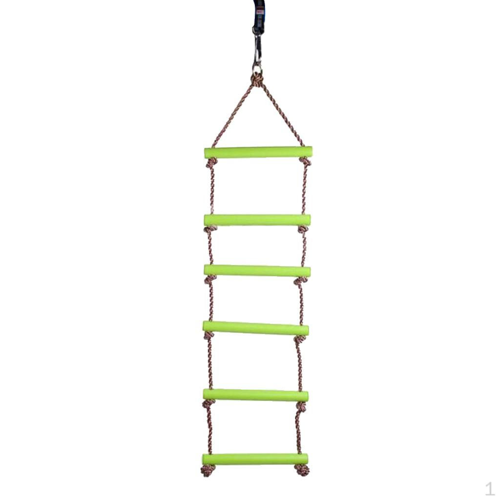 

5/6 Перекладин Мотузкова Драбина для Лазіння Ігровий Майданчик Гойдалка Підвісна Паркова Іграшка зелений
