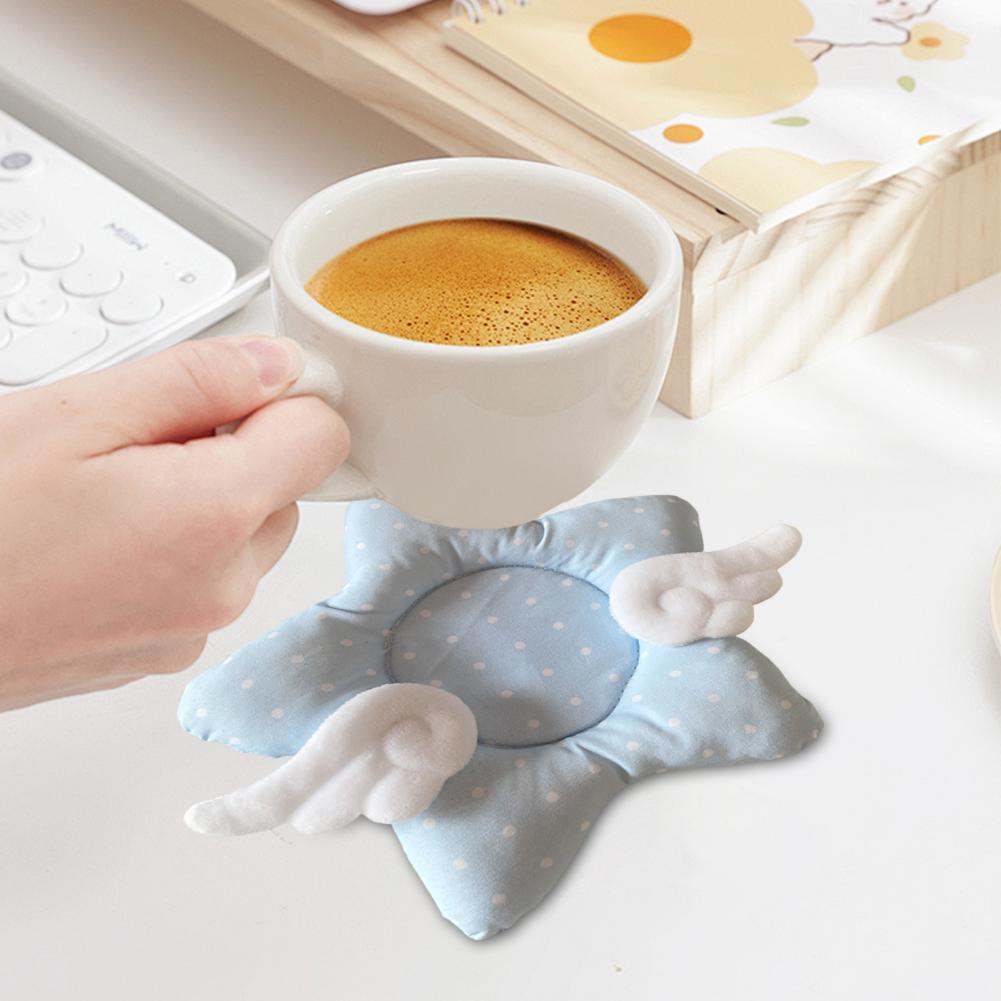 Cute Wing Pattern Coasters Coffee Coasters Star Wings Coasters Stylish Insulated Drink Mats for Home Kitchen Bar for Parties
