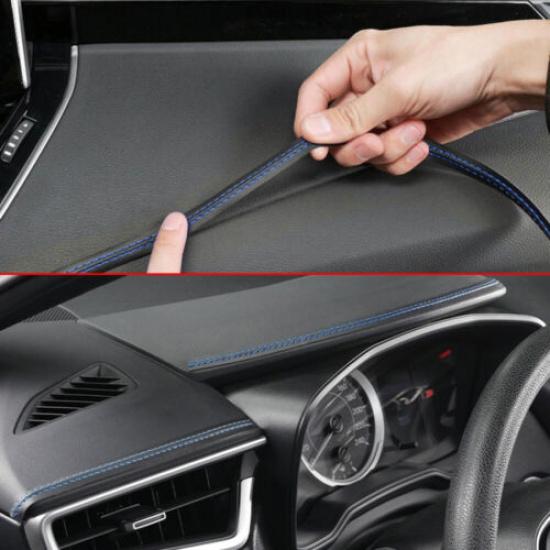 2M PU Leather Mouldings Line Car Door Dashboard Decor Strip Stickers Accessories