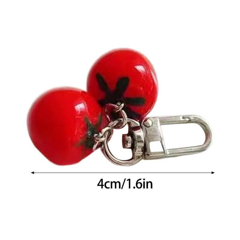 Mini Two Tomatoes Keychain Pendant Bag Pendant Fashion Hanging Decoration
