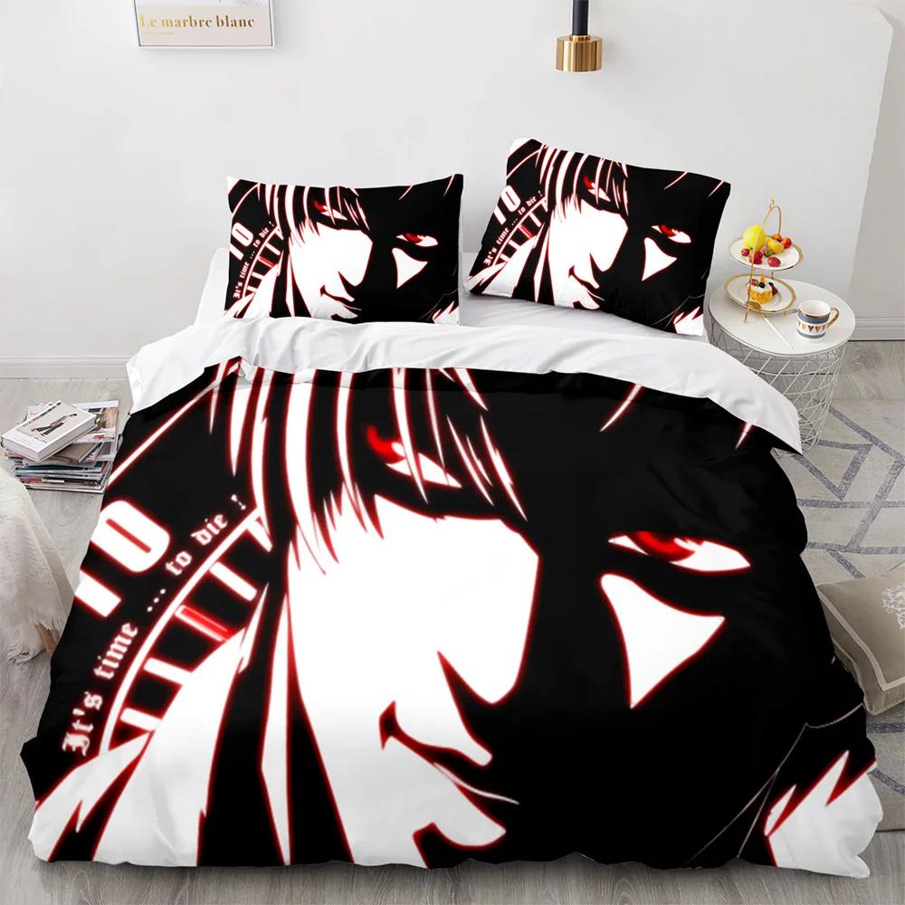 Comforter 3D Death Note Anime Bedding Set Soft Quilt With For Single Twin Full Queen King Size Decorative Bed
