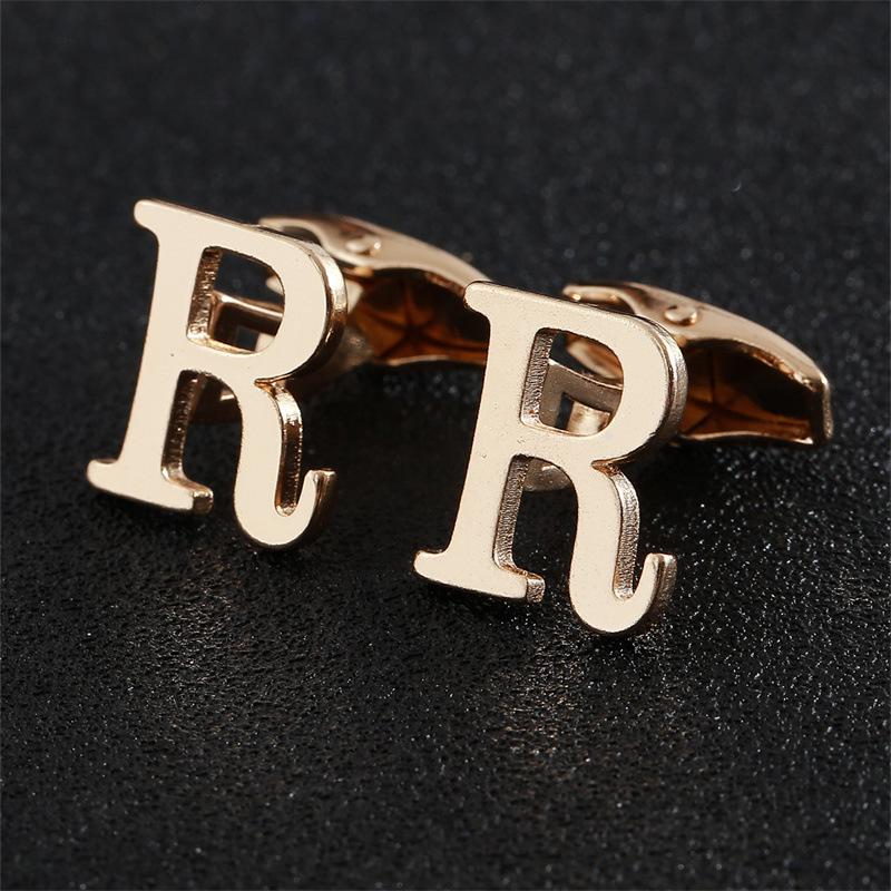 Exklusive goldene Alphabet Manschettenknöpfe für Herren - Elegantes Design für französische Hemden