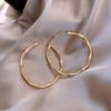 JMXD Bold Circular Statement Earrings Modern Sculptural Design Mixed Metals Retro Style Lightweight Comfort Unique Fashion Personality Minimalist