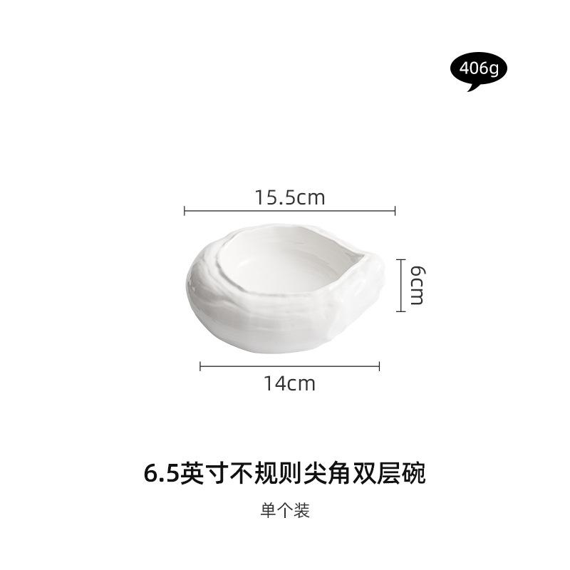 

Нестандартная керамическая миска Двухслойная обеденная тарелка Десертная миска Фруктовые тарелки Салатницы Диск для сашими Тарелка для суши Изолированные миски