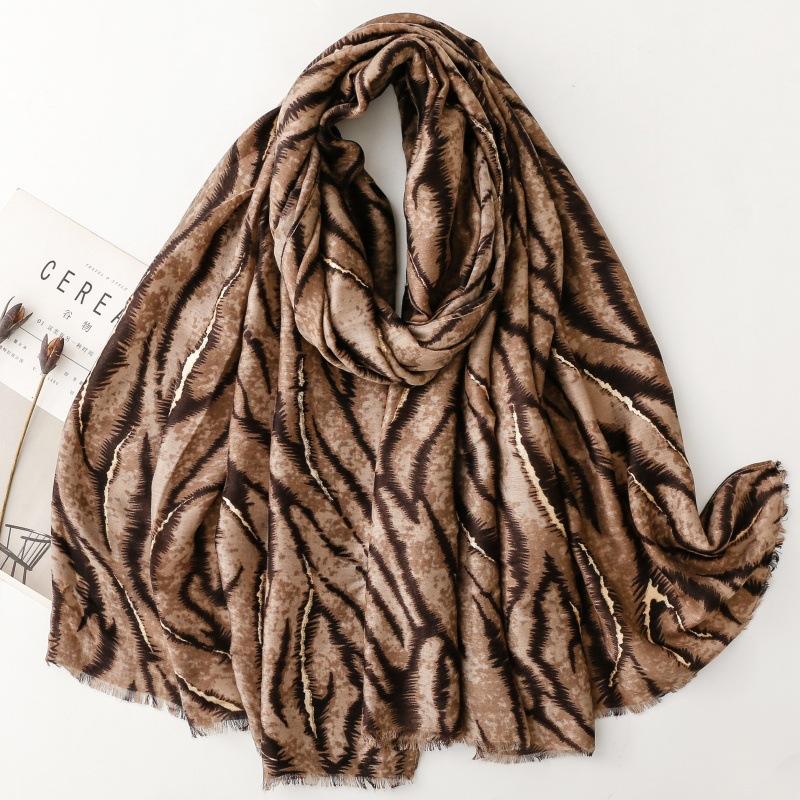 88*180Cm Fashion Women Zebra-Stripe Viscose Shawl Scarf Print Soft Lady High Quality Pashmina Stole Muslim Hijab Wrap