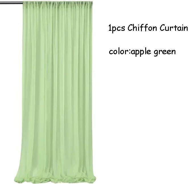 1 Panel Chiffon Backdrop Curtains, Wrinkle-Free Sheer Chiffon Fabric Curtain Drapes Wedding Ceremony Arch Party Stage Decor