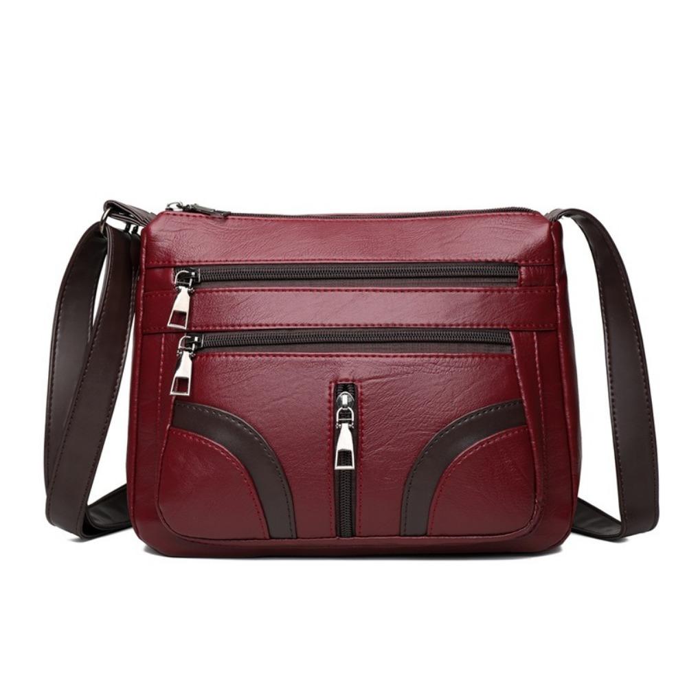 

PU Leather Women PU Shoulder Bag Large Capacity Messenger Bag Crossbody Handbag Streetwear