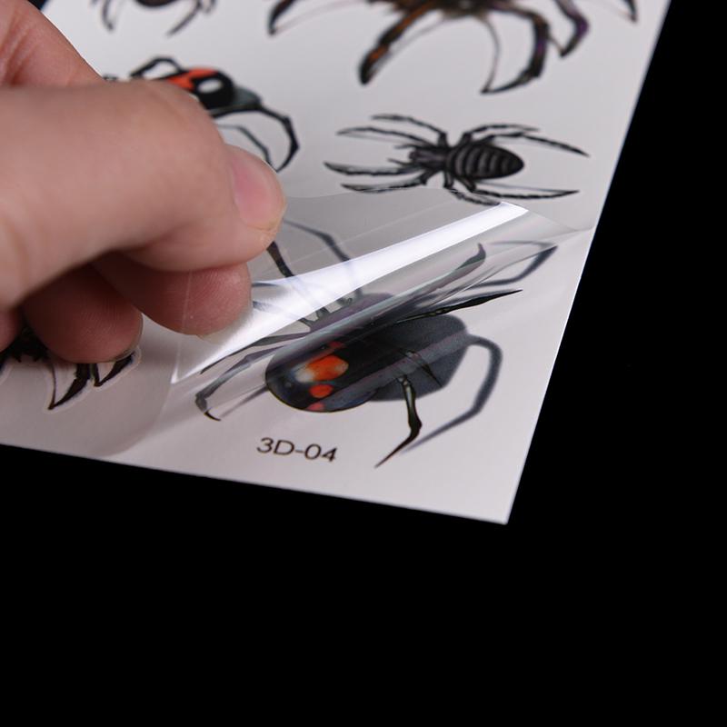 Disposable Large-Scale 3D Spider Insect Personality Water Transfer Temporary Tattoo Stickers