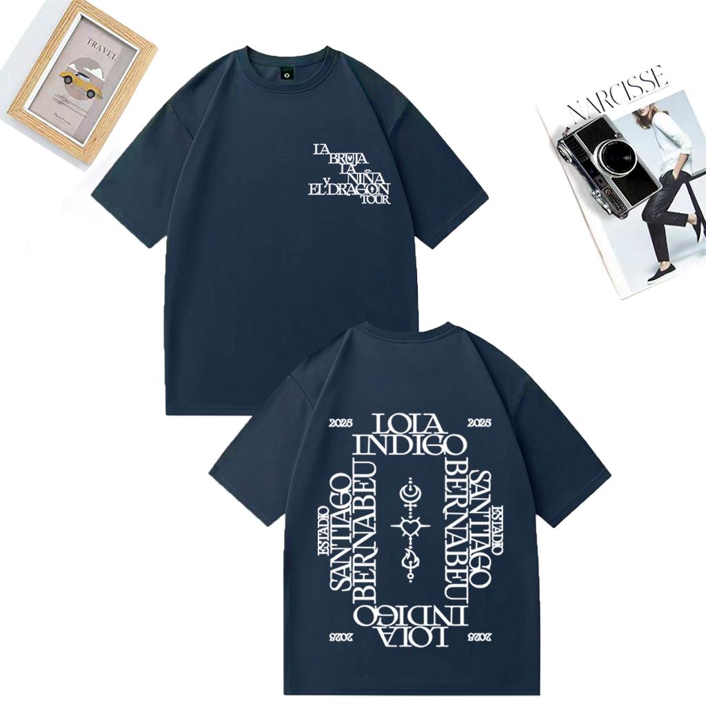 Lola Indigo 2025 Tour Graphics T Shirt Unisex WOMENs vintage Oversized Cotton tshirts Street Hip Hop short sleeve Fashion t shirt