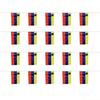 QX2E String Flag 14x21cm - 20/30Piece Bunting with Double-Sided Printing, Polyester Fabric for Indoor/Outdoor Decor, Solidarity