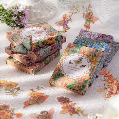 45 Pcs Vintage Fairy Goddess PET Stickers Adhesive DIY Decorative Diary Album Scrapbooking Junk Journal Supplies