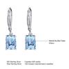925 Sterling Silver Sky Blue Topaz  Earrings Elegant Gemstone Party Wedding Engagement  for Women  Fine Jewelry Gift Wholesale
