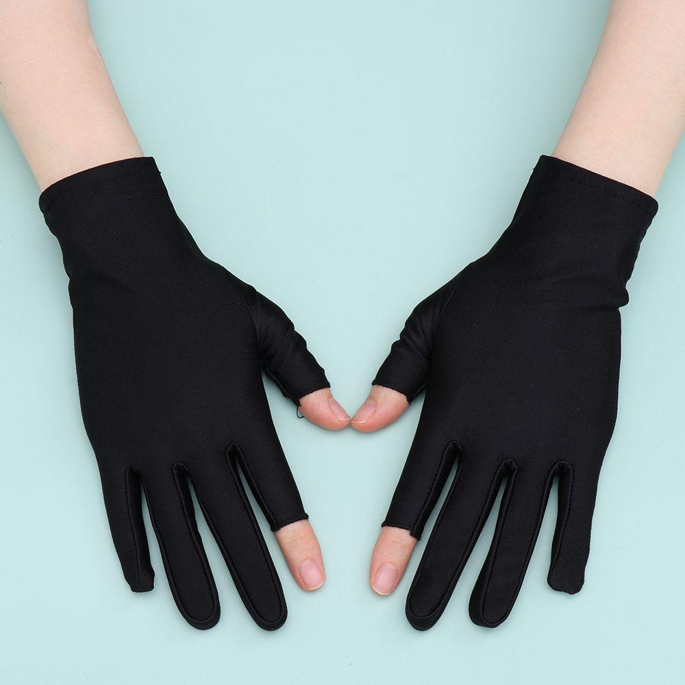 Stretch Sports/Biking Driving Gloves Summer Mittens Thin Spandex Gloves Two Finger Touch screen