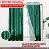 2pcs   2D FLAT PRINTING Curtains (Without Rod) Mystic Forest Christmas holiday curtains with digital printing Versatile Polyester