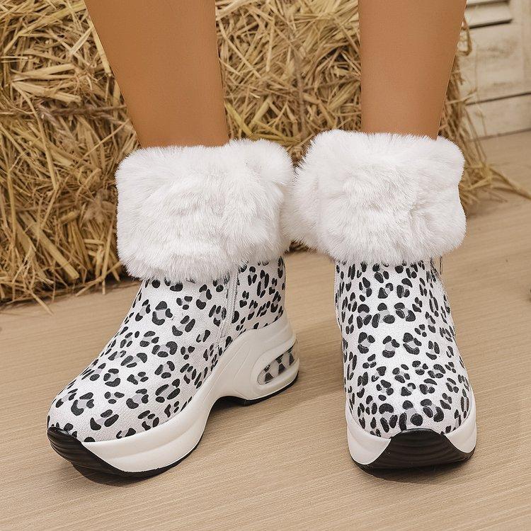 

Зимние новые удобные повседневные хлопковые ботинки на танкетке, толстой подошве, из бархата, короткие ботинки для женщин 43