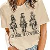 Cowgirls Country Music Funny T Shirts Women Western Vintage Rodeo Graphic Tshirt Hippie Boho T-shirt Tops Female Clothing