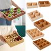 Multifunctioneel Succulent Bloempot Schaal Hout Meerdere Vakjes Bureau Diversen Organizer Cosmetica Afwerkingsdoos