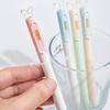 4PCS Butterfly Gel Inks Pen Retractable Gel Pen Ergonomic Grip 0.5MM Fine Point Black Inks for Office School Supplies