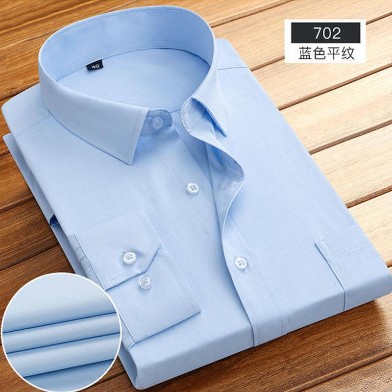 New Men's Short-sleeved Shirt Long Sleeved Spring and Summer Thin High-quality Cotton Casual Wear Fashion Slim