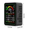 Air Quality Monitor With CO CO2 C6H6 Formaldehyde TVOC Temperature Humidity Detections And Noise Meter For Home Office Lab